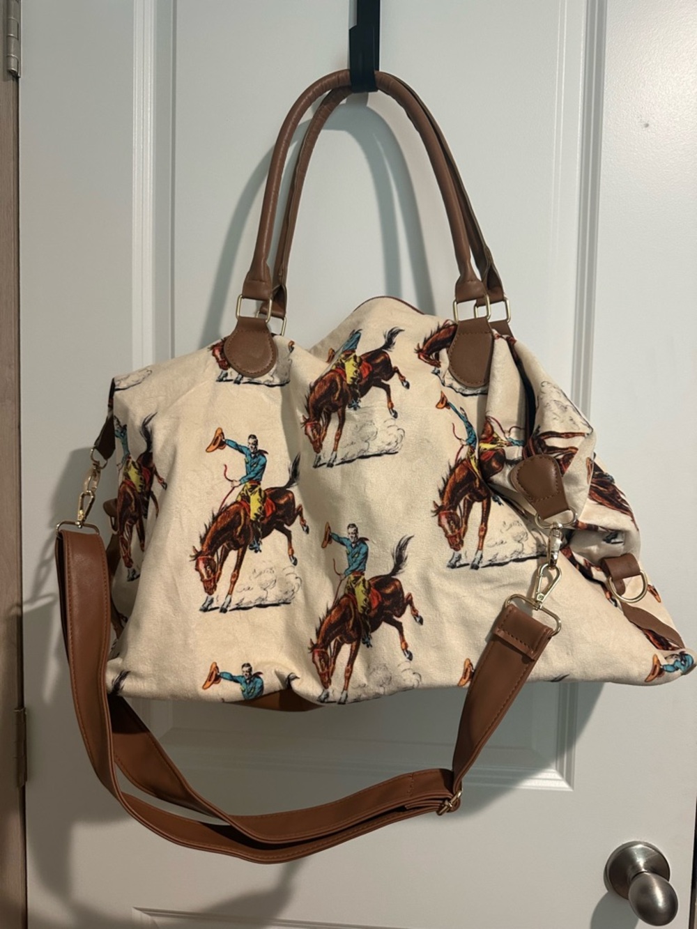 Western cowboy duffle bag / tote bag